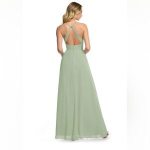 Azazie Davis Dusty Sage Bridesmaid Dress